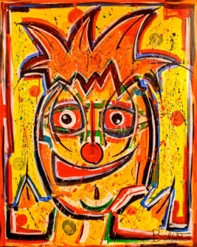 Named contemporary work « SMILE », Made by BORGAT