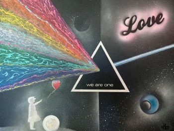 Named contemporary work « WE ARE ONE », Made by JLO