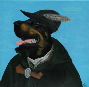 Named contemporary work « 320 : Robin des chiens », Made by GDLAPALETTE - UN UNIVERS DE CREATIONS