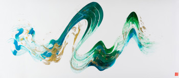 Named contemporary work « Fleuve N°2 », Made by ARAGORN BOULANGER