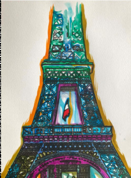 Named contemporary work « Eiffel Tower Paris 1 », Made by ERIC ERIC