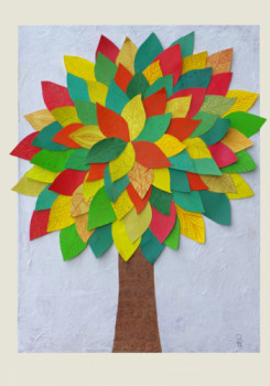 Named contemporary work « L'arbre mandalas », Made by LA NATURE D'EFELIA
