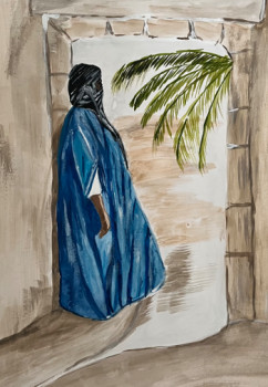 Named contemporary work « Quiétude du touareg », Made by CP