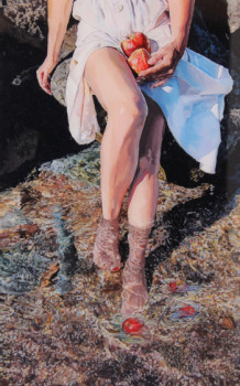 Named contemporary work « Caressée par la mer », Made by ALLAISA
