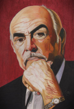 Named contemporary work « Sean Connery en portrait. », Made by PIRDESSINS