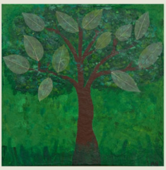 Contemporary work named « Été Vert », Created by LA NATURE D'EFELIA