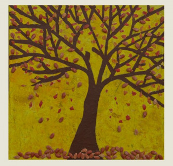 Contemporary work named « Automne Jaune », Created by LA NATURE D'EFELIA