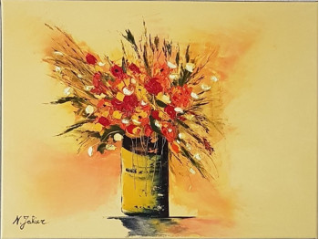 Named contemporary work « Le bouquet coloré », Made by N.JAHIER