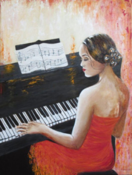 Named contemporary work « La pianiste », Made by PATRICIA BRETEL