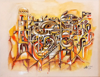 Named contemporary work « La Cité EL KSER », Made by A.LALMI