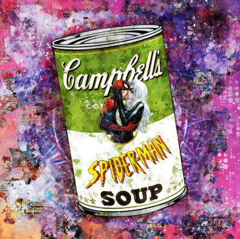 Named contemporary work « CAMPBELL'S : Spider-man », Made by BENNY ARTE