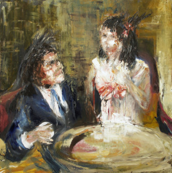 Named contemporary work « Tête à Tête », Made by JP CHARDIN - CARAC
