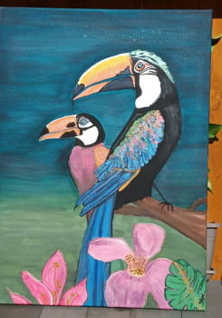 Named contemporary work « Oiseaux toucan », Made by STYX