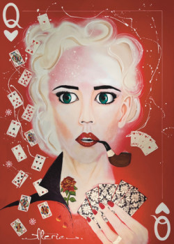 Named contemporary work « POKER QUEEN », Made by VALéRIE V.