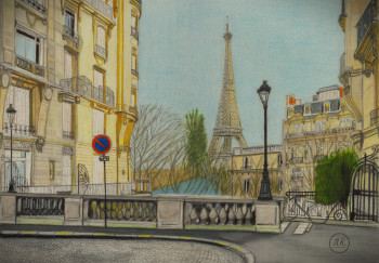 Named contemporary work « Paris, si tu veux… », Made by PIRDESSINS