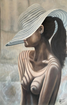 Named contemporary work « la jeune fille au chapeau », Made by HFAURE
