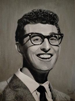 Named contemporary work « Buddy Holly », Made by RICHY WAM K