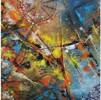 Named contemporary work « Espace temps », Made by R.DEVARREWAERE