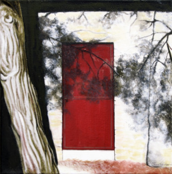 Named contemporary work « Porte rouge », Made by LEPORIARTSTUDIO