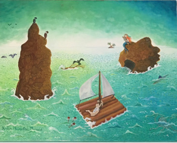 Named contemporary work « Le voyage d’Ulysse », Made by KATIA HUIDOBRO-MARAIS