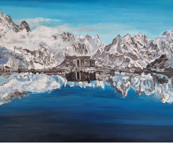 Named contemporary work « Le Lac Blanc », Made by PATRICK