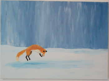 Named contemporary work « What did the fox say ? », Made by STELLARIA