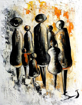 Named contemporary work « FAMILIA 3 », Made by SAVERINO