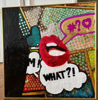 Named contemporary work « What u kiss », Made by POPARTKUSTOM