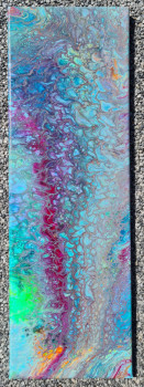 Named contemporary work « Bubbles - Peinture unique à l'acrylique fluide sur toile. », Made by RART CREATION