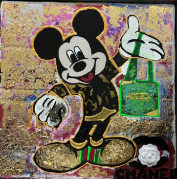 Named contemporary work « Mickey & Shop », Made by POPARTKUSTOM