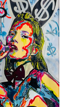 Named contemporary work « Kate Moss graffiti », Made by POPARTKUSTOM