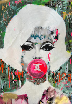Named contemporary work « Marilyn Monroe &  Glamour », Made by POPARTKUSTOM