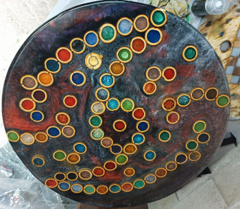 Named contemporary work « Table bambous », Made by PHILIPPE KOMMER