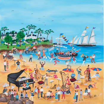 Named contemporary work « Musique sur le sable/Beach Music », Made by YOLANDE SALMON-DUVAL