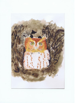 Named contemporary work « Hibou coucou 1 », Made by MIHA
