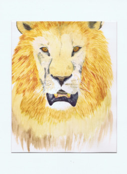 Named contemporary work « Le roi enchantée - Lion », Made by MIHA