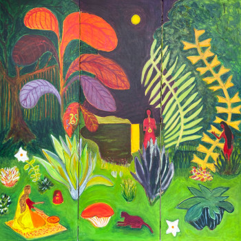 Named contemporary work « Jungle Indienne », Made by MICHEL TESTARD