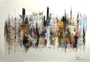 Named contemporary work « AUTOMNE ABSTRAIT », Made by RICHARD DUBURE