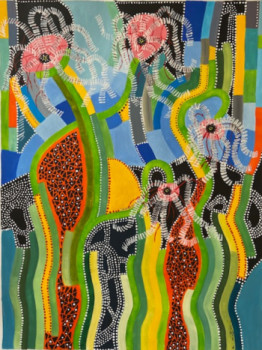 Named contemporary work « A fleur de peau », Made by MARADI ART MARILYN MATHURIN