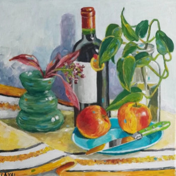 Named contemporary work « pommes et vin », Made by LAYAL DALALE