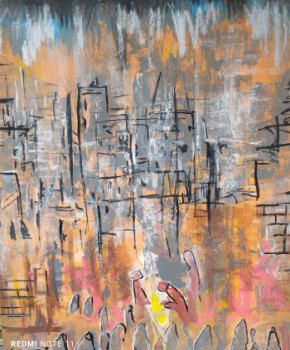 Named contemporary work « Gaza », Made by ISABELLE DELEDDA