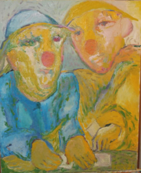 Named contemporary work « DEUX CLOWNS 2 », Made by FAYARD