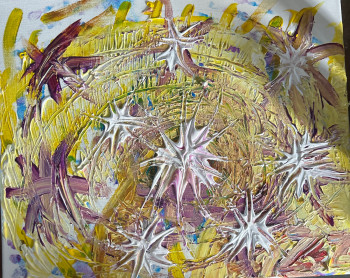 Named contemporary work « Étoiles florales », Made by STEVEN SULPICE