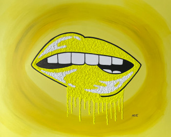 Named contemporary work « Plaisir et Gourmandise " the sun in the smile" (VENDUE) », Made by ROSE MARY VALLAS