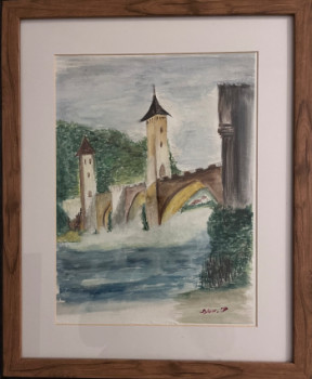 Named contemporary work « Pont de Cahors », Made by SP