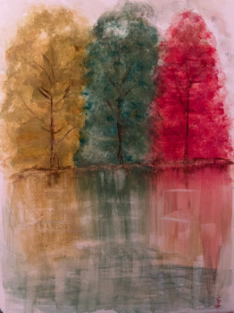 Named contemporary work « Couleurs d’automne », Made by SP