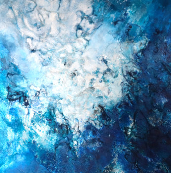 Named contemporary work « Explosión bleue », Made by CéCILE SCHEERENS