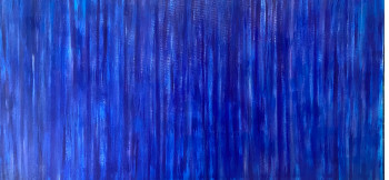 Named contemporary work « Bleu de Lucie », Made by PAOLA CONTE « PAO »