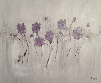 Named contemporary work « Les fleurs mauves », Made by MARIE-LAURE TOURNIER