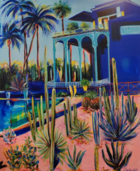 Named contemporary work « Majorelle - Le Jardin », Made by CLICKART+